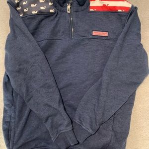 Vineyard Vines Shep 3/4 Zip with Whales 
Adult Small